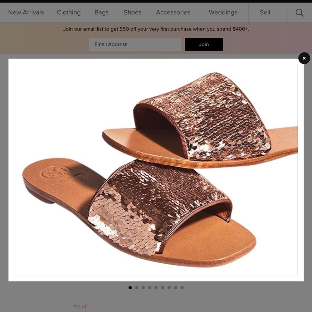 Tory Burch Carter Sequin Slides - image 4